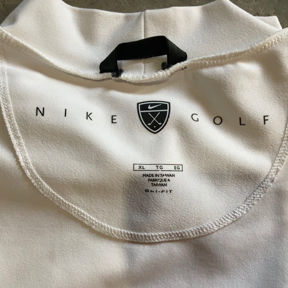 Nike mock turtleneck golf shirt white